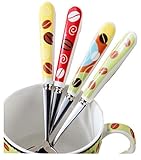 3ラブリーコーヒー攪拌スプーンスキレットクリエイティブランダムな色のセット