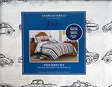 Charles Street 3 Piece Twin Size Kids Sheet Set Vintage Cars Black on White [並行輸入品]
