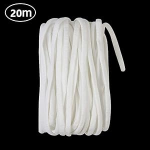 CCINEE ゴム 平ゴム 20m*約4mm 手作り ゴム 白 やわらかい素材なので手作りゴムとしても最適