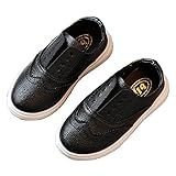 Spinas（スピナス) ベビー キッズ スニーカー ウィングチップ ＰＵレザー スニーカー スリッポン 13~20cm 全2色（ホワイト ブラック）