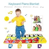 Firlar 知育玩具 音楽おもちゃ ピアノ 音楽カーペット 触って音を出す 電子ピアノ 子供タップピアノ カーペットピアノ 触感ゲーム 知能開発 キーボードマット 鍵盤 赤ちゃん 子供 おもちゃ