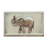 All For Giving Elephant Business Card Carrying Case Pewter [並行輸入品]