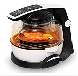 新しいエアフライヤー、1200Wホームスマート無フライヤー、10L大容量フライスマシン、ブラック、レシピ、健康調理器具フードオーブン