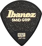Ibanez アイバニーズ ピック PA18HSG-BK　HEAVY（1.0mm） サンドグリップ　JAZZピック　 (ブラック)