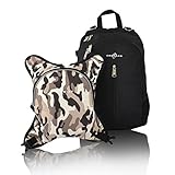 Obersee Rio Diaper Bag Backpack with Detachable Cooler, Black/Camo by Obersee