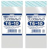 透明袋 OPPクリスタルパック T6-10 100枚入 幅6×高10+3cm(2セット)
