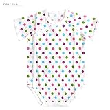 (ボリボンウーフ)boribon oeuf 半袖 フィットオール/カバーオール(ドット/サヴォン柄)/ドット 70cm