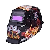 NUZAMAS 自動遮光溶接面 液晶フィルター 遮光速度0.0002秒 ソーラー充電式溶接マスク・溶接ヘルメット DIN4 / 9-13 UV / IV保護DIN16