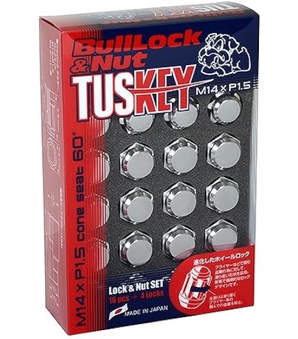 Amazon.co.jp: KYO-EI BullLock TUSKEY Lock Nut M14XP1.5 4P Plated
