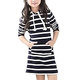Candykids 女児ワンピース ドレス 長袖 春秋 女の子 ガールズ 子供服 キッズスイート プリンセス お嬢様 キュート 結婚式 誕生日 プレゼント (140cm, ネイビー)