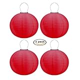 赤　ソーラーランタン　送料無料　LEDランタン　直径20CM　ソーラー発電　太陽光パネル搭載　ランタン　提灯　防水　和風　折り畳み式　ロマンチック　イルミネーション　おしゃれ　軽量　屋外　吊るす　祭り