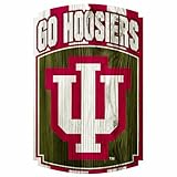 NCAA Indiana Hoosiers 11-by-17インチWood Sign