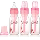 Dr. Brown's Baby Bottle, 4 Ounce, 3-Count - Pink by Dr. Brown's