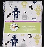 Circo Robots Fitted Crib Sheet toddler bed sheet new by Circo