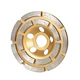 KKmoon ダイヤモンド カップサンダー 研削ホイールディスク ダイヤモンド砥石 100mm 穴径20mm 切断用 グラインディングホイール 2列セグメント