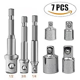 7PCS インパクトソケットアダプター ソケットアダプター 変換アダプター減速機セット 1/4" 3/8" 1/2"ソケットビット
