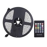 Supertech RGB SMD5050 300 Leds 5M Waterproof Sound Actived Flexible Led strip lights Kit With 20Keys