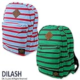(ディラッシュ) DILASH ボーダー柄リュック F グリーン