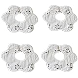 BABYHOOD ベビー　ビブbaby６重 柔らかい360度回転可よだれかけ スナップビブ (4只熊猫)