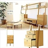 【takano_mokkou 高野木工 LEIRIA レイリア 48サイドチェスト ホワイトオーク】 国産 大川家具 壁面収納 チェスト 3段 飾り棚 ディスプレイ 本棚 木製