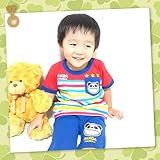 (パンダマニア)PANDA MANIA パンダちゃんプリント ポケット付 ハーフパンツ 95cm レッド