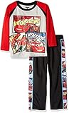 Disney Little Boys' Toddler 2 Piece Cars Athletic Top and Pant Set Red 2T [並行輸入品]