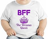 Bff The Drama Queen Slogan オーガニックベビーTシャツ 12 - 18 Months