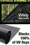 熱制御100 %アンチUVビニールラップDark Tint Roll forホーム住宅用Office気候コントロール 17.9" x 60" heatcontroldark60x78roll
