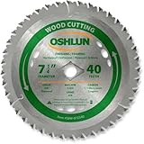 Oshlun SBW-072540 7-1/4-Inch 40 Tooth ATB Finishing and Framing Saw Blade with 5/8-Inch Arbor (Diamo
