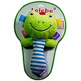 dovewill Kids子供教育Developmental Handbell Rattle Cartoon Frog Plush Animal Musical Toyギフト