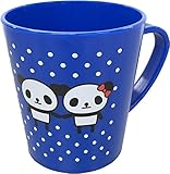 ツイン パンダのプラスチックマグカップ K ブルー 240ml JMZ018