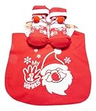 My 1st Xmas Baby Bib with Santa Smiling Face & Socks 0-6 Months by Soft Touch [並行輸入品]