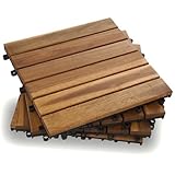 Garden Winds DT01-YW Six Slat Deck Tiles, Classic, 10 Count [並行輸入品]