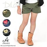 (エマーブル) AIMABLEデニム＆チノショートパンツ/秋 ベビー キッズ 女の子 90 カーキ