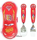 Disney Pixar Cars 3 Kids Spoon Fork Case Set [並行輸入品]