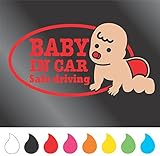 赤ちゃん ステッカー BABY IN CAR （Bタイプ）　リーズナブルレッド