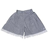 【本体綿100％】2018年 夏物 UZULAND ウズランド ダンガリー＆ヒッコリー ５分丈キュロットパンツ ヒッコリー◇95cm