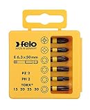 Felo 0715763067 Profi Bit Box includes Pozidrive, Phillips & Torx Bits (6 Piece) [並行輸入品]