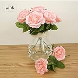 LexBlue(TM)は、かなり魅力的な楽しいローズ人工シルクフラワーの花嫁ブライダルホームデカールC46を5PCS