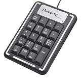 数字キーパッド メカニカル数字キーパッド 5000万サイクル 高耐久性 USB接続 ブラック サポートWindows Mac (K-015(USBケーブル シルバーエッジキーボード))