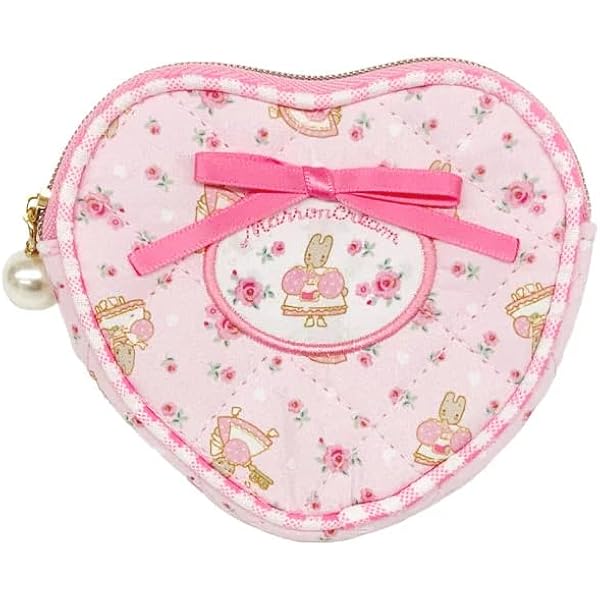 Amazon.co.jp: マロンクリーム キルティングハートポーチ クリーム