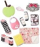 人気6ブランド(ラヴィ2点、ラヴィNewYork3点、マンディ2点、ハンナフラ1点、ミキハウス1点、ササフラス1点)豪華10点 ギフトセット コーラルピンク a412