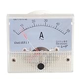 uxcell　アンペアパネルメータ　電流試験　AC電流計　ゲージ0-50A　プラスチックシェル