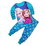 JQ trend パジャマ 子供服ガールズ 綿 長袖 上下セット (130cm)