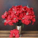 tableclothsfactory 60イースター人工ユリ結婚式花卸売Supplies – レッド