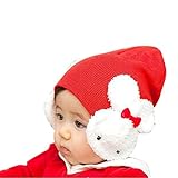 Domybest 秋冬 ベビー帽子 ニット帽子 ハット キャップ キッズ 子供用 男の子 女の子 耳保護 防寒対策 かわいい ピンク お出かけ 幼稚園 誕生日 通学 通園