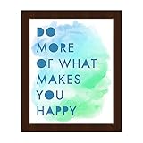 Do More Of What Makes You Happy – Popsicleグリーン&ブルー:正Uplifting Motivational Quote Saying on水彩画壁アートプリン