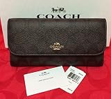コーチ 財布 Coach Signature PVC Trifold Wallet Brown [並行輸入品]