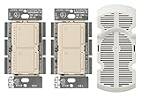 Lutron MA-LFQ3-LA Maestro Multi-Location Fan Control Kit, Light Almond [並行輸入品]