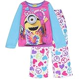 ミニオン フリース 長袖パジャマ 上下セット (Girls/Peace) 4T [並行輸入品]